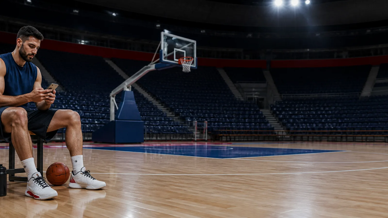 Basquetbolista chileno adulto resuelve un problema de la aplicación