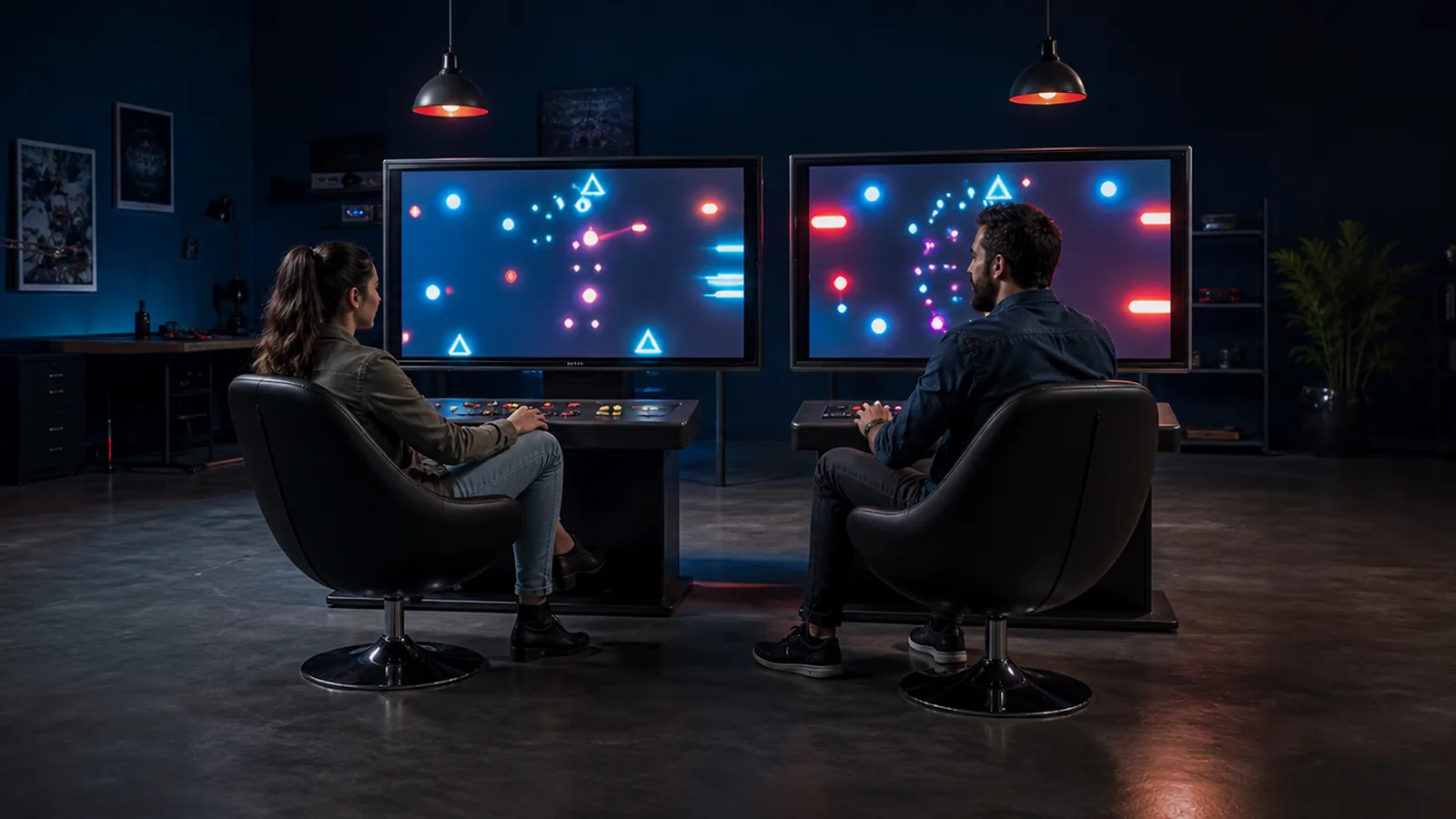 Jugadores chilenos adultos descubren juegos de arcade en un estudio