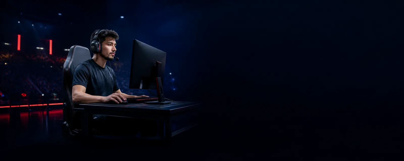 Jugador chileno de esports en una arena