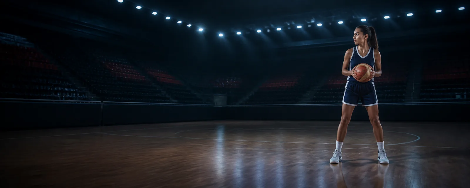 Basquetbolista chilena en una arena