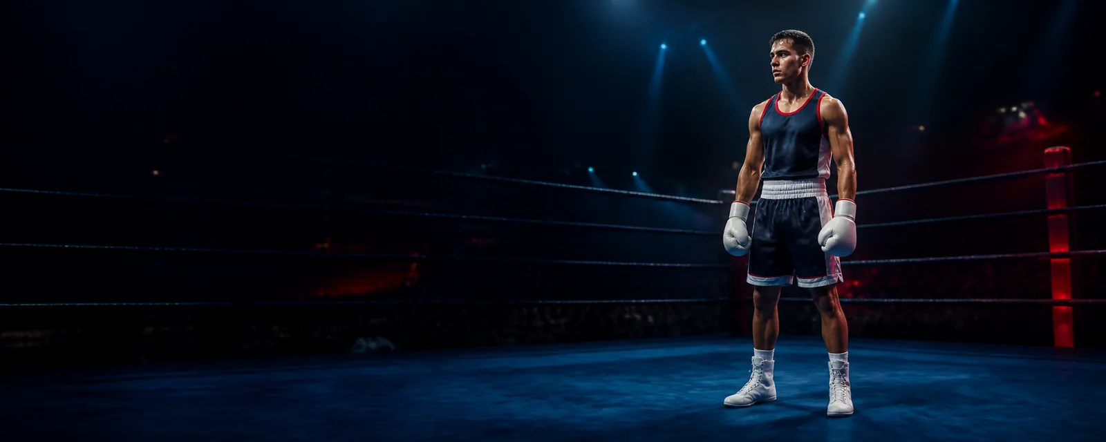 Boxeador chileno en un ring profesional